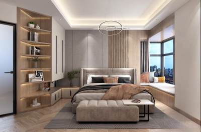 现代卧室3D模型下载